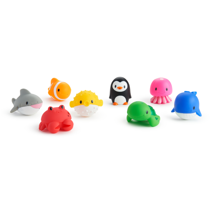 10er Set Spritztiere Badetiere Badespaß Wasserspielzeug Spritzfiguren Tiere 